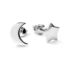 Silver earrings in the style of minimal S068