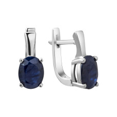 Серебряные серьги с сапфиром 016-31