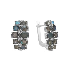 Earrings with labradorite 137-8810