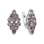Серебряные серьги с нано султанитом 176N-82