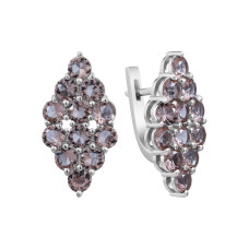 Срібні сережки з нано султанітом 176N-82