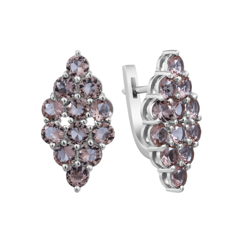 Серебряные серьги с нано султанитом 176N-82