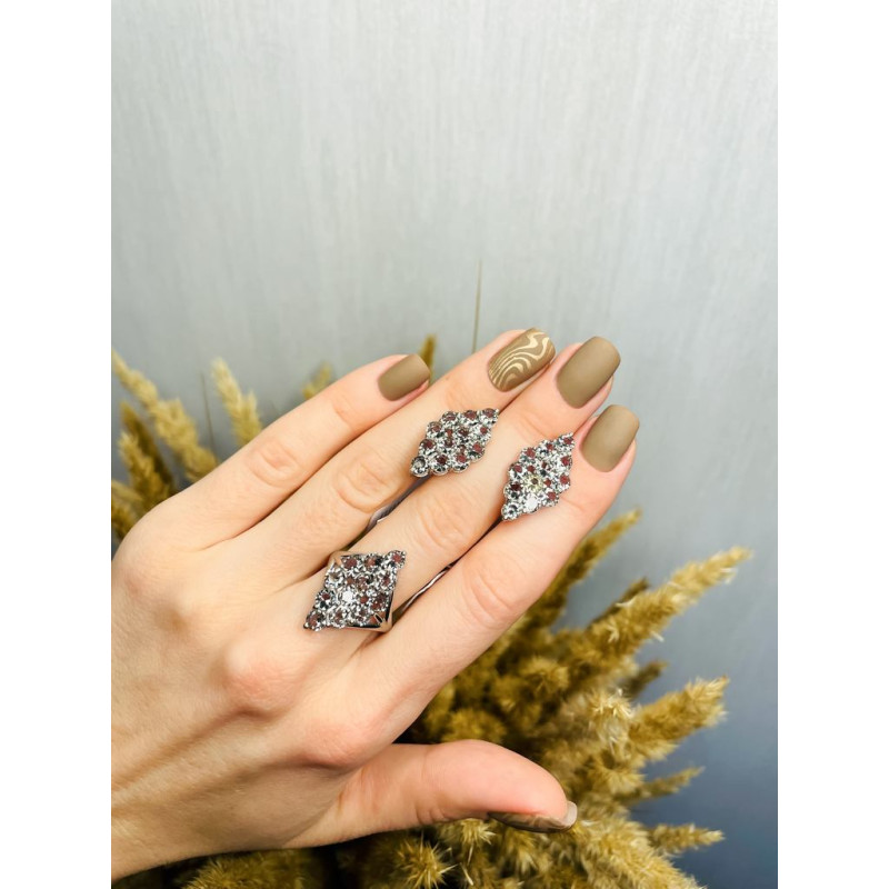 Серебряные серьги с нано султанитом 176N-82