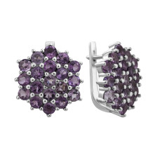Серебряные серьги с аметистом 179-62