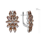 Срібні сережки з нано султанітом 195N-82