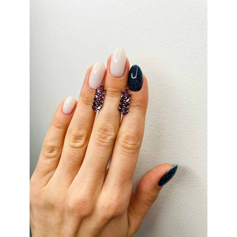 Срібні сережки з родолітом 199-42