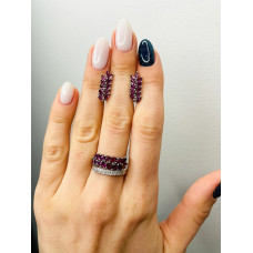 Срібні сережки з родолітом 199-42