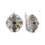 Срібні сережки з турмаліном 200-65