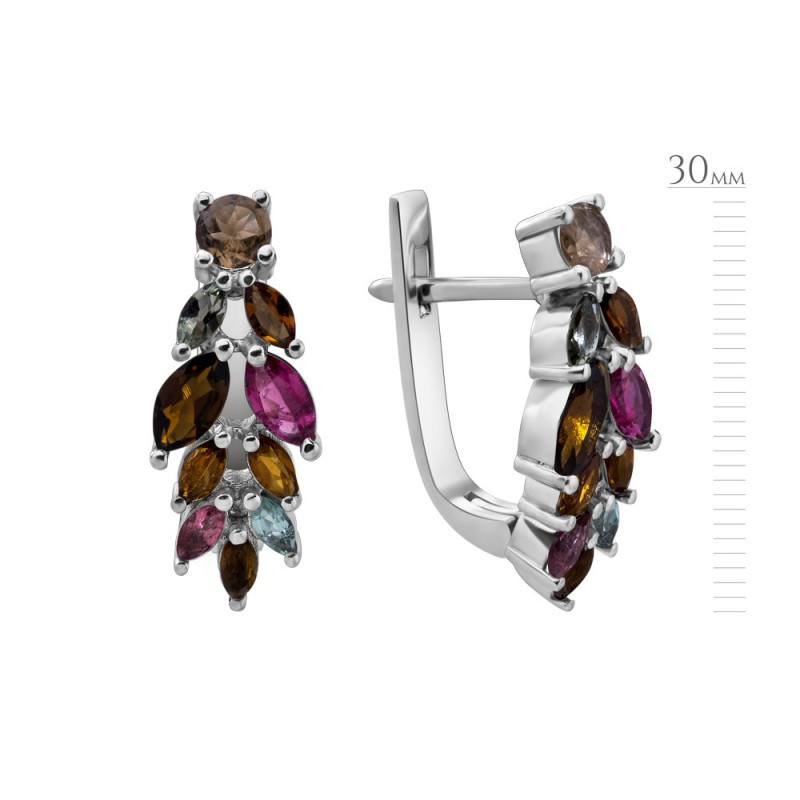 Срібні сережки з турмаліном 222-65