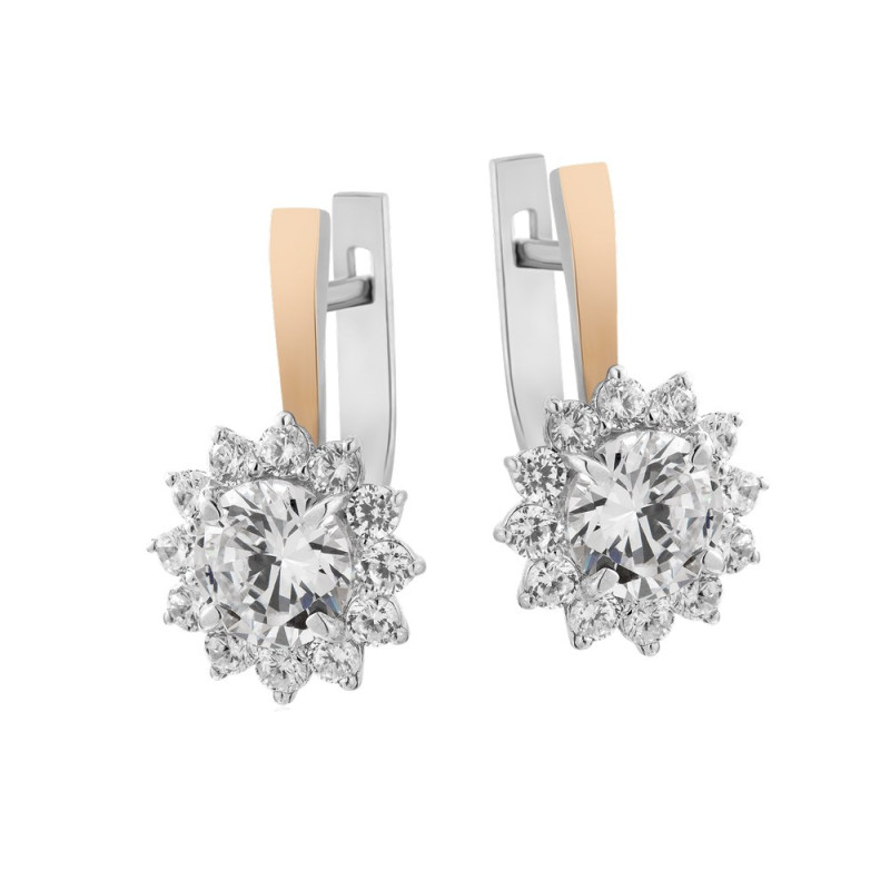 Silver earrings with gold plate Jakarta-10