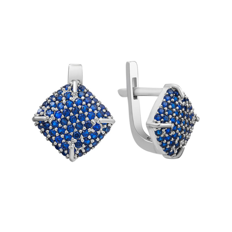 Earrings with cubic zirconia S109-31