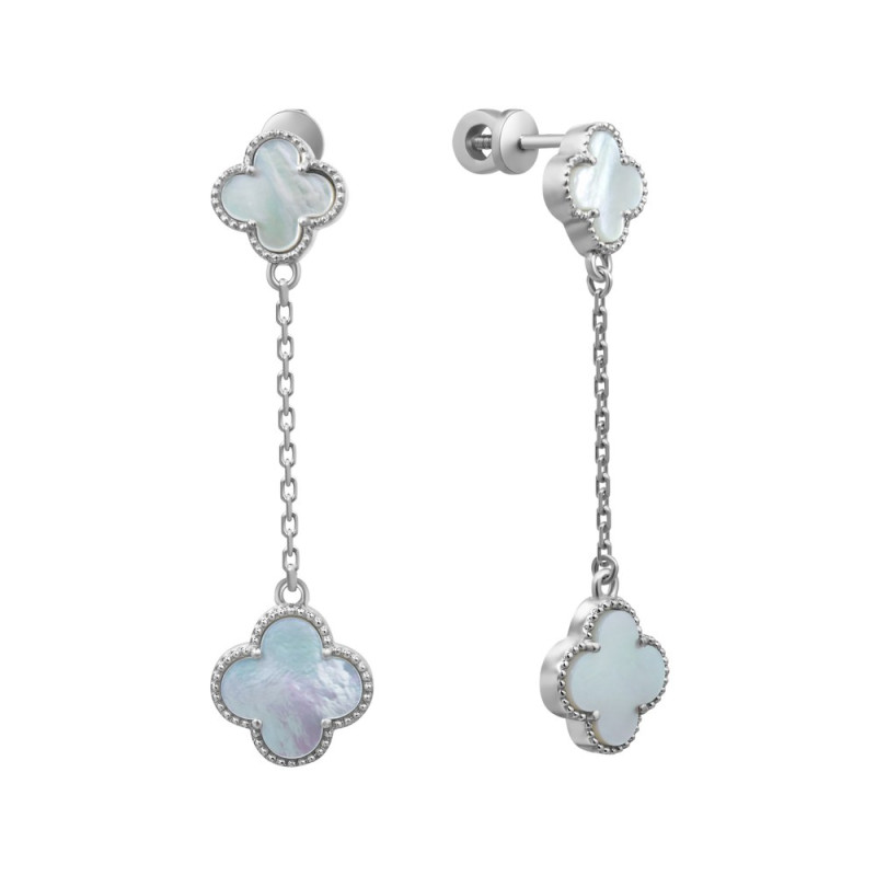 Серебряные серьги с перламутром S125-90
