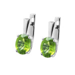 Silver earrings with peridot 016-53