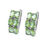 Серебряные серьги с перидотом 024-53