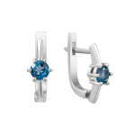 Earrings with London topaz 047-33