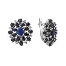 Серьги с сапфиром 138-3110
