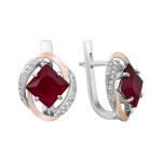 Срібні сережки з фіанітом Gemma-4910