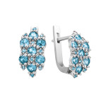 Срібні сережки з нано турмаліном 050N-65