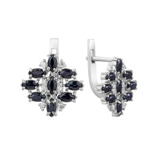 Серьги с сапфиром 151-3110