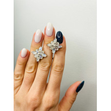 Срібні сережки з місячним каменем 172-89