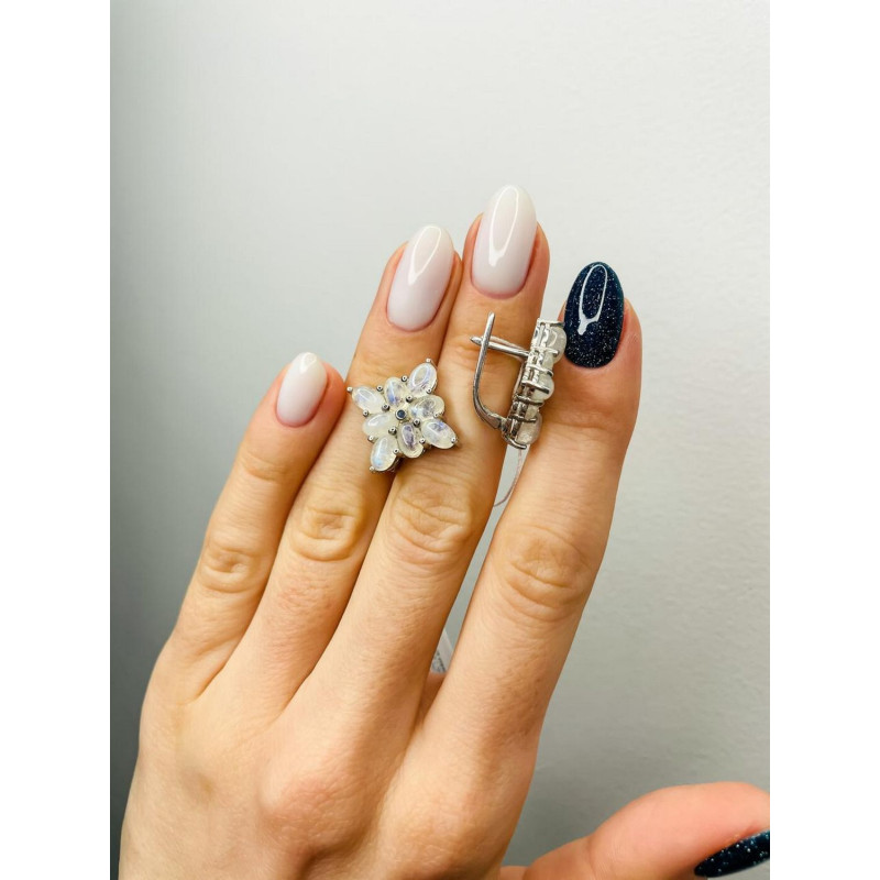 Silver Moonstone Earrings 172-89