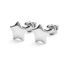 Silver earrings in the style of minimal S028