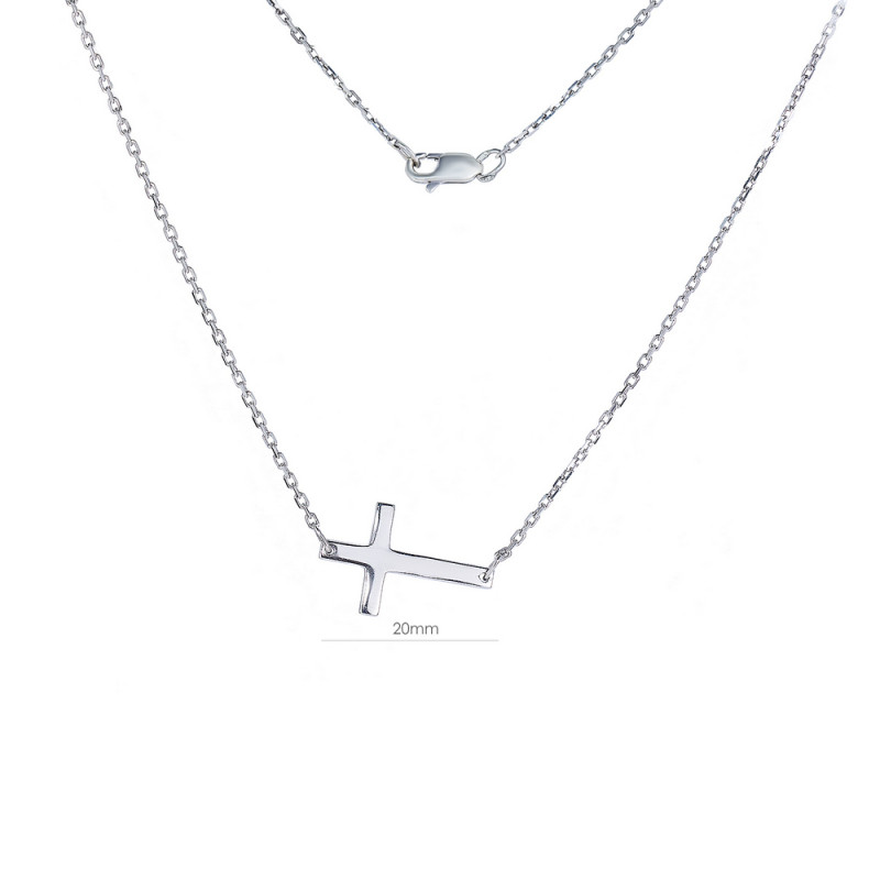Silver necklace Cross