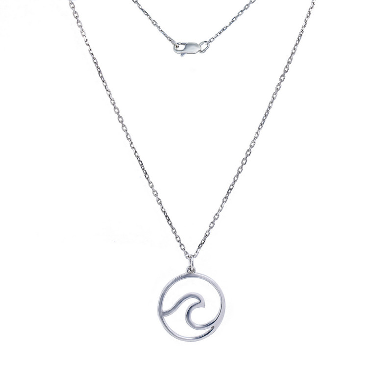 Silver necklace Wave