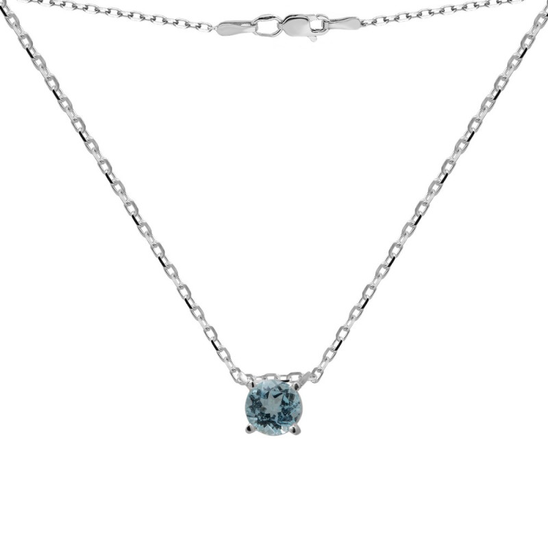 Срібне кольє з скай топазом 133-39