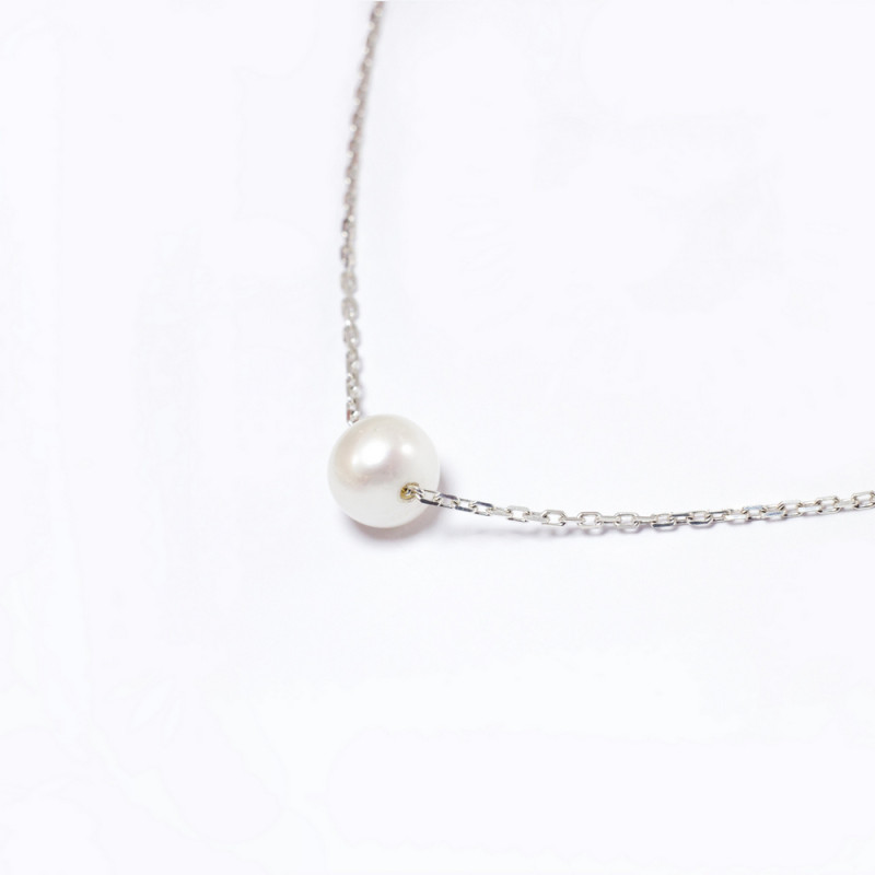Срібне кольє з перлами Pearl-10