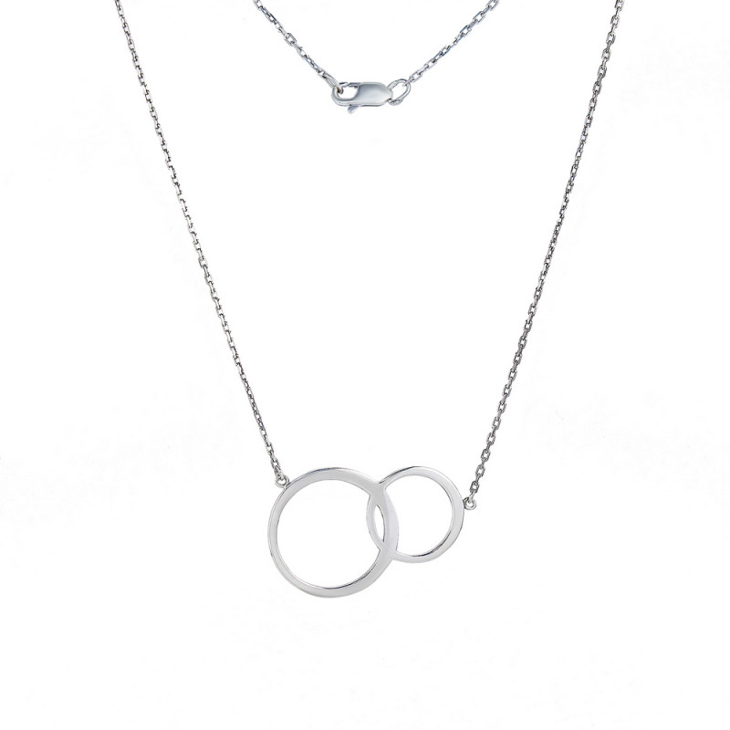 Silver Double ring Necklace