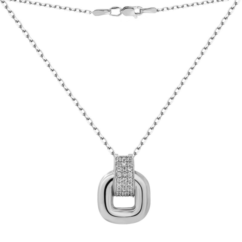 Necklace with cubic zirconia S080-10