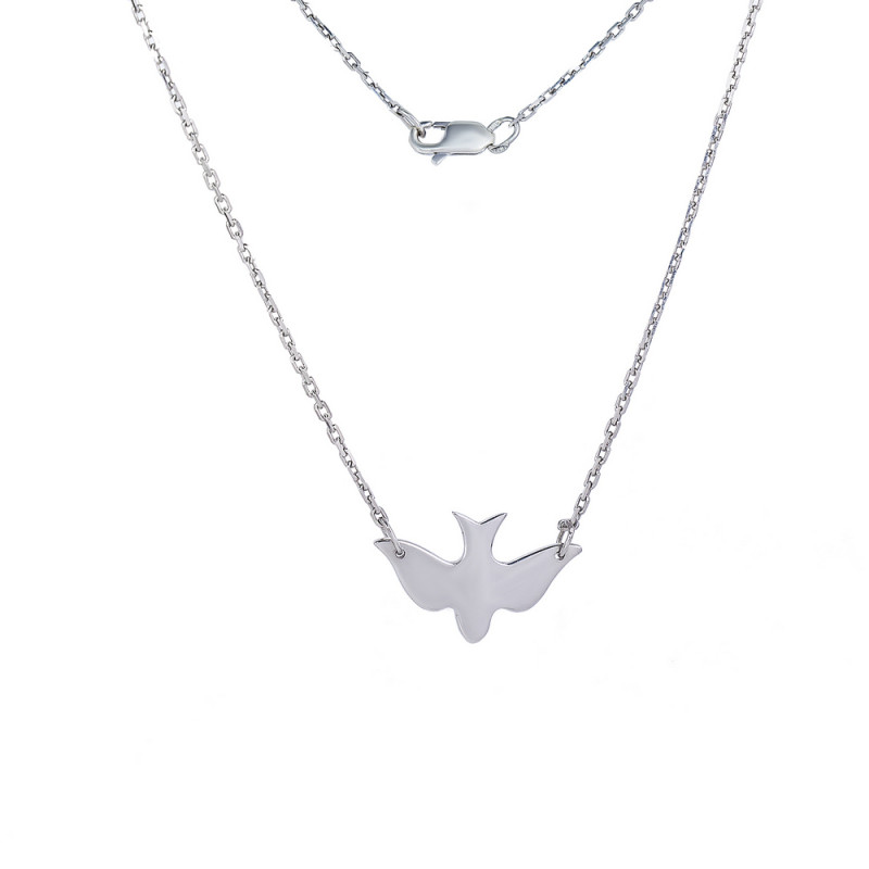 Silver necklace Bird