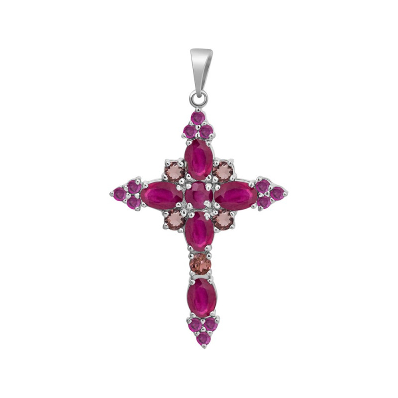 Silver pendant with ruby 177-4465