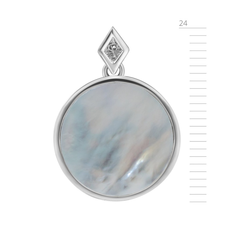 Silver Lion pendant with mother of pearl S140