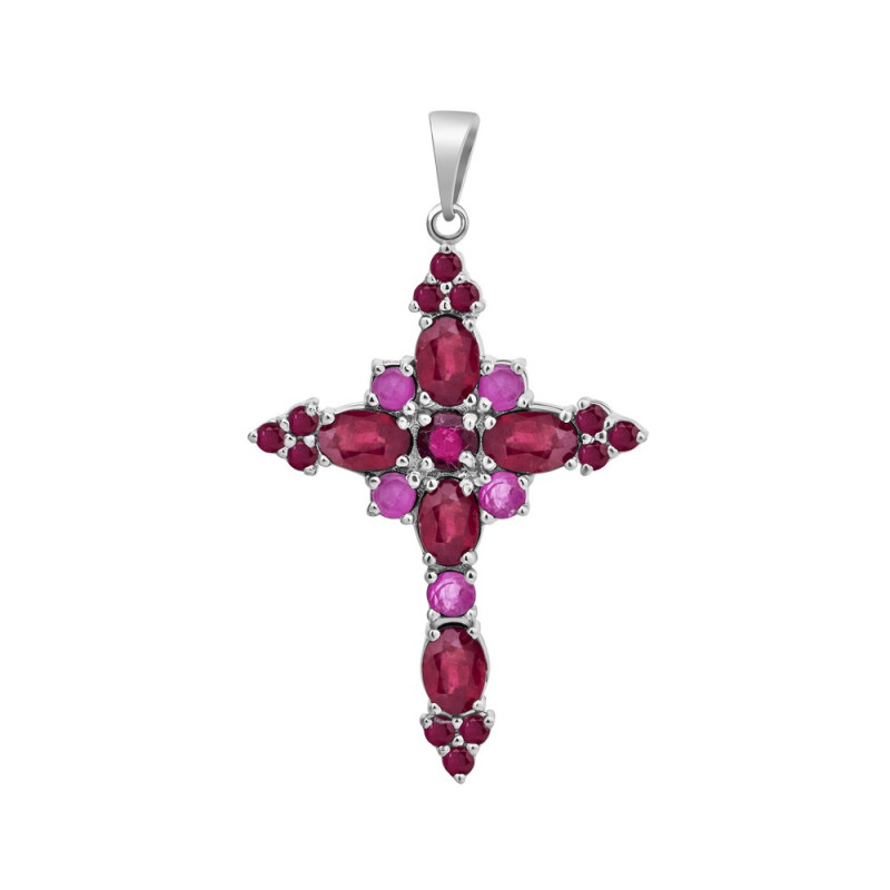 Silver pendant with ruby 177-44