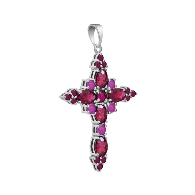 Silver pendant with ruby 177-44