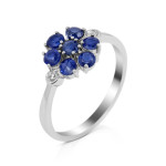 Кольцо с натуральными камнями кианита 061-3710