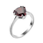 Серебряное кольцо со вставками граната 073-41