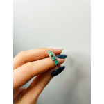 Серебряное кольцо с натуральным изумрудом 147-71