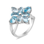 Silver ring with sky topaz 172-39