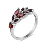Серебряное кольцо с натуральным гранатом 222-41
