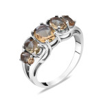 Срібна каблучка з нано султанітом 027N-82