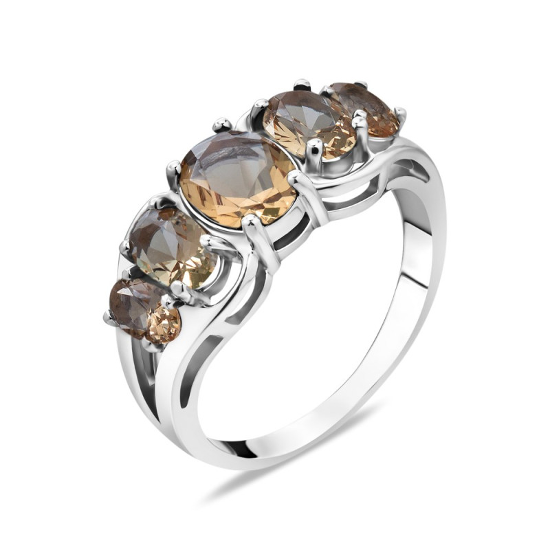 Срібна каблучка з нано султанітом 027N-82