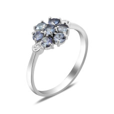 Серебряное кольцо с танзанитом 061-3510