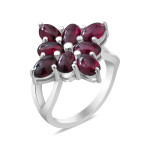 Серебряное кольцо с гранатом 172-41
