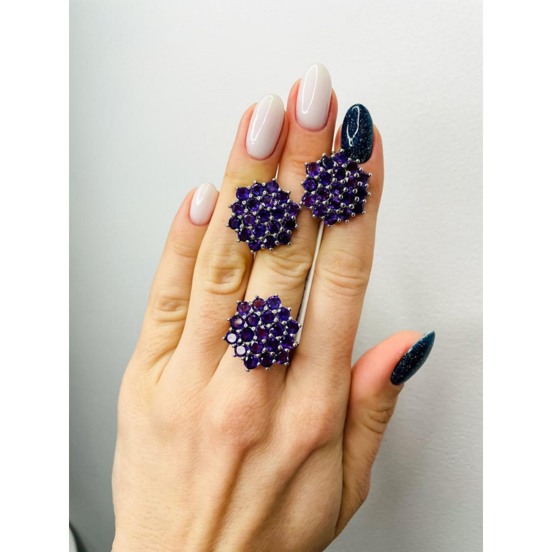 Silver ring with amethyst 179-62