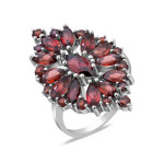 Срібна каблучка з гранатом 198-41