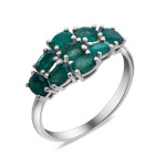 Серебряное кольцо с натуральным изумрудом 207-71