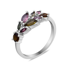 Серебряное кольцо с натуральным турмалином 222-65